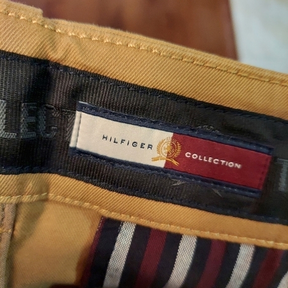 Tommy Hilfiger Hilfiger Collection Tan Relaxed Pleated Chino Pant Size 34 SAMPLE - Picture 5 of 6